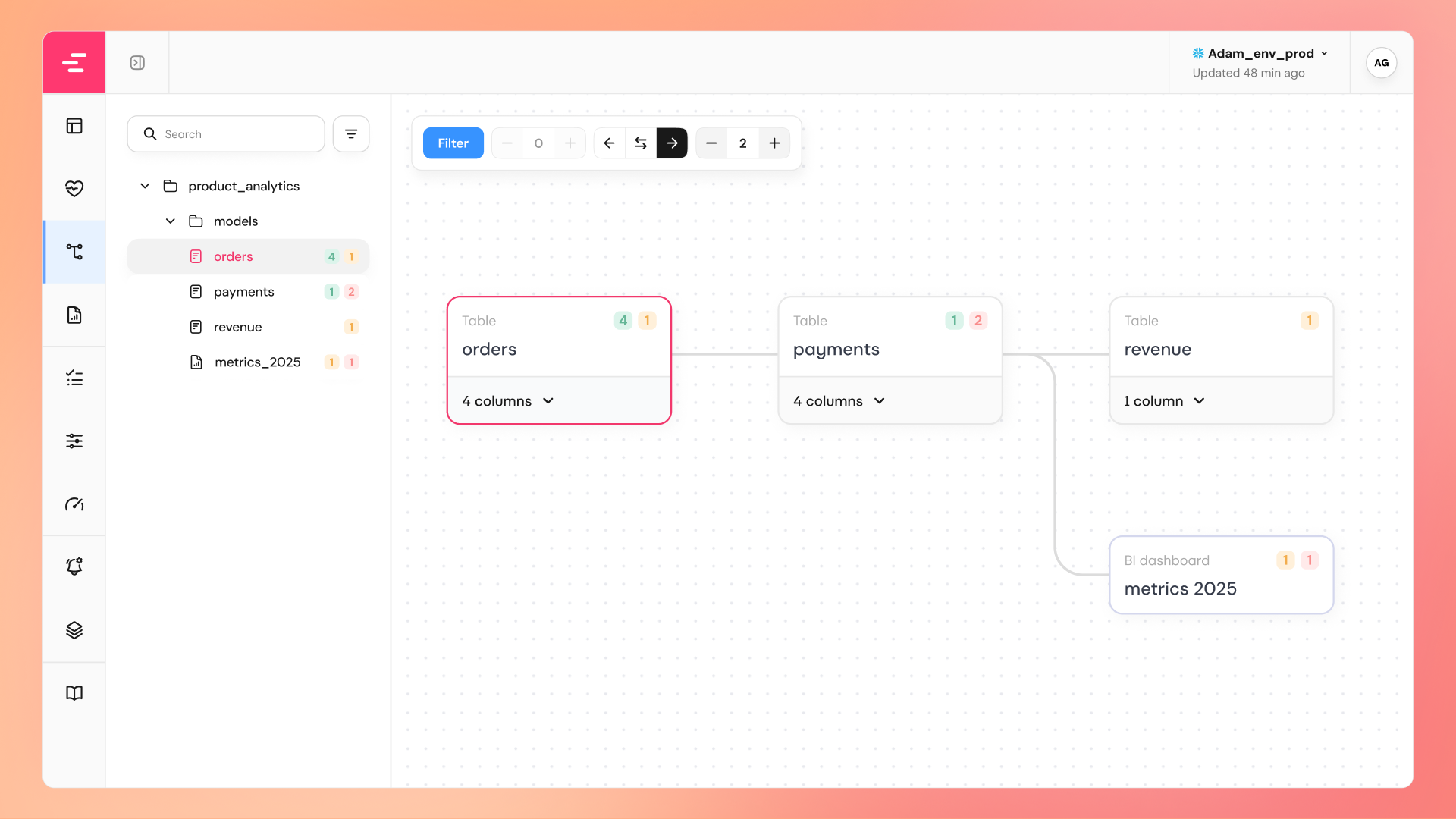Elementary Data app screenshot